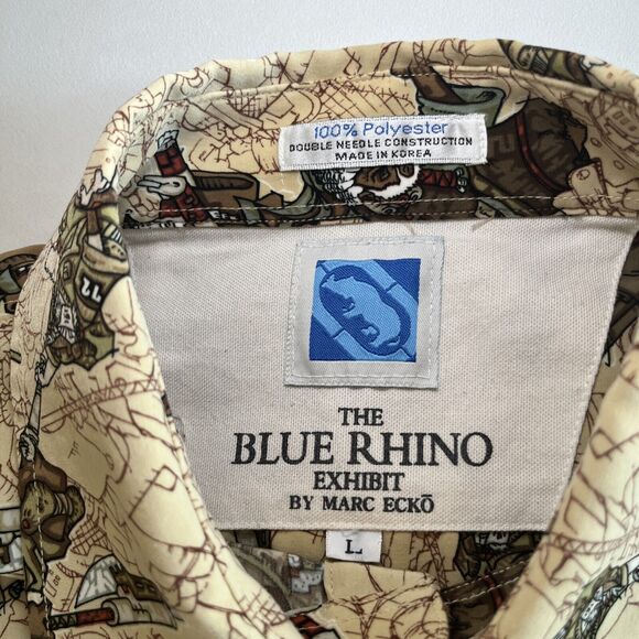 Vintage Marc Ecko Shirt Men's L The Blue Rhino Exhibit Graffiti Art Style Rare - Picture 3 of 11